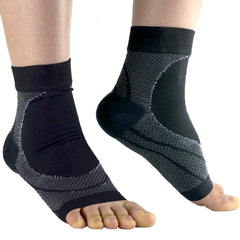 Amazon Exclusive Brand Ankle Supporter, Arch Supporter, Sports, Sole, Sprain, Fixed, Climbing, Thin, Breathable, Standing Work, Ankle Compression Sleeve, Nano Brace, Unisex (M (21-25.5cm), Black + Gray)