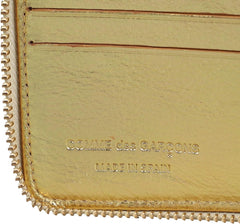 EMBOSSED LOGOTYPE Comme des Garcons Bifold Wallet Round Zipper Men's Women's Gold SA7100EG Parallel Import