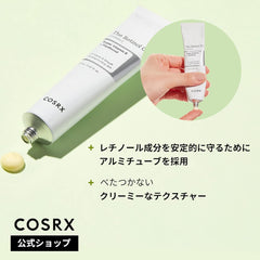 COSRX Retinol 0.1 Cream 0.1 fl oz (20 ml) Retinol Cream, Vitamin E, Allantoin, Hyaluronic Acid, Panthenol, Hurricaea, High Concentration, Pure Retinol, Genuine Retinol, Sensitive Skin, Tested for Human Body, Cosuar-X, Korean Skin Care, Korean Cosmetics