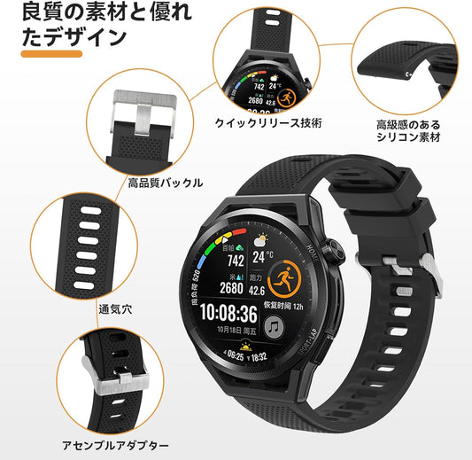 Watch Strap Universal Watch Band 20mm 22mm Silicone Watch Strap Smart Watch Band Watch Replacement Strap Watch Replacement Band Rubber Belt 20mm 22mm Silicone Easy to Install Breathable Lightweight Exercise Unisex Waterproof 20mm 22mm