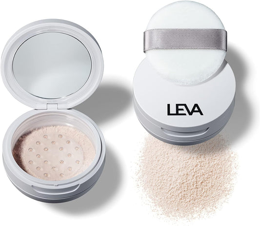 LEVA Face Powder UV Shine Prevention Sunscreen Container with Mirror Men's SPF 50+PA++++ Sebum Keeps Skin Smooth, Sensitive Skin, No Barre, Transparent Type, BB Cream Prevents Roughness, Facial Cleansing (Face Powder)