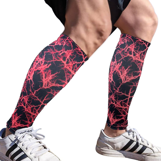 eggpass calf supporter stage Pressure applied Recommended by active chiropractor Calf sleeve sweat absorption quick drying two-legged set All 5 colors (XL, Inazuma Red)