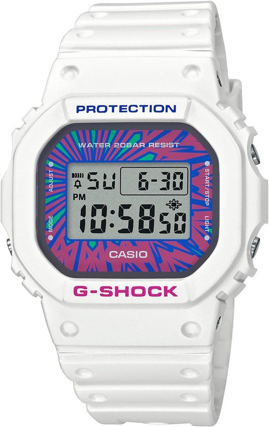 Casio DW-5600DN-7JF Men's Wristwatch, Psychedelic, Multi Colors, Watch Psychedelic Multi Colors