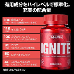 HALEO Ignite Formulated with 6 Natural Plant-Derived Extracts, Diet Support, 180 Capsules (90 Servings)