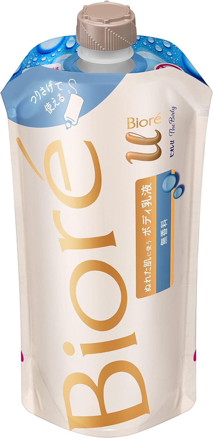 Bioreu The Body, For Wet Skin, Milky Lotion, Fragrance-free, Hanging Pack, 10.1 fl oz (300 ml), Body Cream, Refill