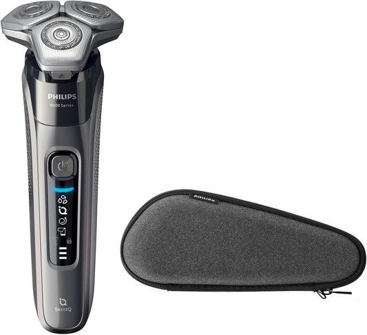 Philips 9000 Series Men's Electric Shaver, Electric Shaver, 72 Blades, 360-D Flex Head, Personal Fit, Shaving/SkinIQ Technology, S9697/31 (2022 Model)