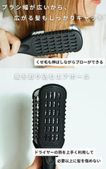 (Recommended by Active Hairdressers) Twin Brush, Straightening Brush (Natural Pig Hair) Hair Brush, Blow Brush, Curly Hair Correction (Includes Storage Belt)