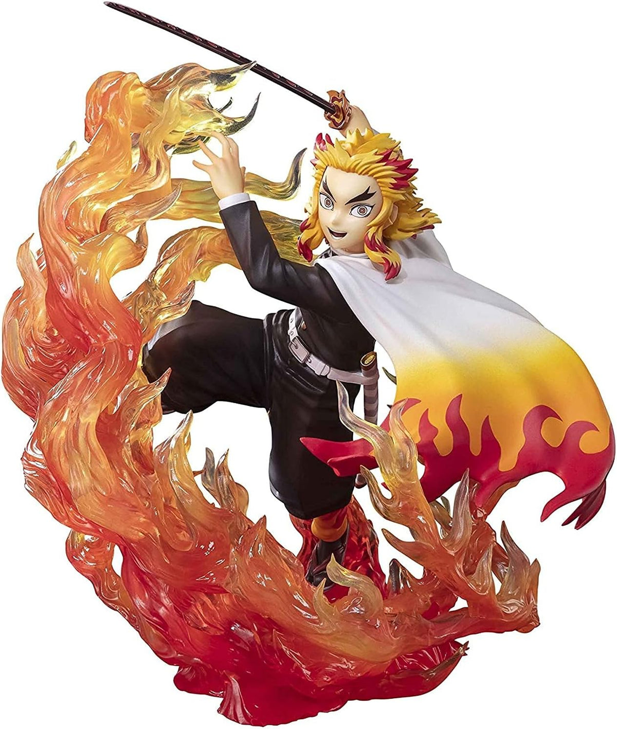 Figuarts ZERO Demon Slayer Kyojuro Rengoku - Flame Breathing Figurine, Approx. 7.1 inches (180 mm), PVC   ABS Painted Complete Figure