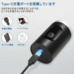 LEMFUTER Electric Shaver, Small Size, Rotatable, Type-C Rechargeable, 800 mAh, Washable, Wet and Dry Use, Shaving, LED Battery Remaining Indication, Quick Charging, Travel, Business Trips, In-Car Use, Japanese Instruction Manual Included