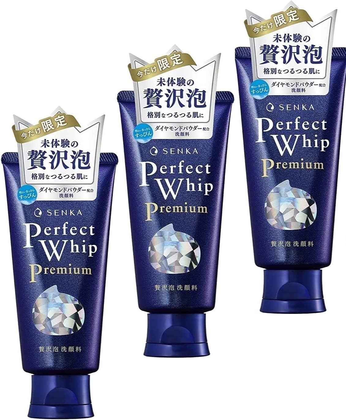 Senka Facial Cleansing Premium Perfect Whip, 4.2 oz (120 g) x 3 Bottles