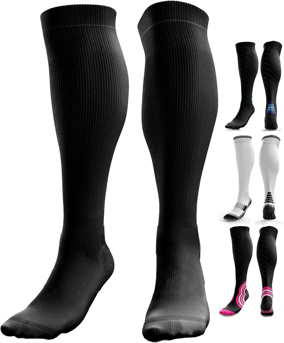 aZengear Compression Socks, Unisex, Flight Travel Stockings, Running, Shin Splint, Calf Compression Support, Nurse, Sports