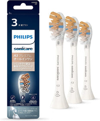 Philips Sonicare Electric Toothbrush, Replacement Brush, Toothplaque Remover, A3, Premium All-in-One Brush Head, Regular, White, 3 Pieces (9 Months) ‎HX9093/67