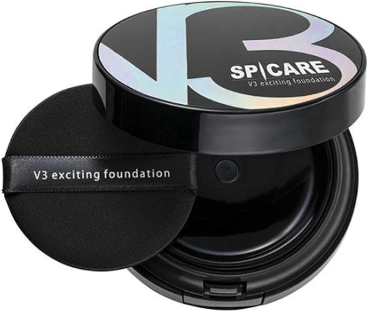 Spicare V3 Foundation, SPICARE V3 Exciting Foundation, 0.5 oz (15 g), Natural, 1 Piece