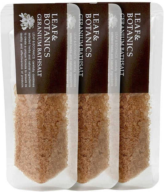 Leaf   Botanics Bath Salt Geranium Set of 3