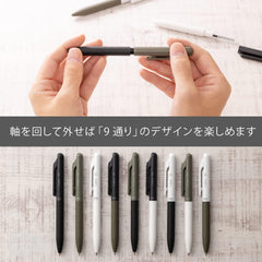 flat oily Set of 3 ballpoint pens Calme 0.5mm black ink AMZ-BXA105ST