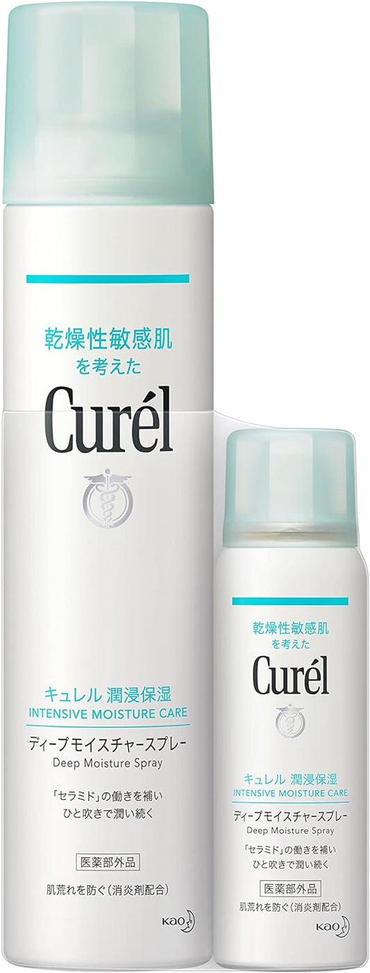 Curél Deep Moisture Spray, 8.8 oz (250 g) + 2.1 oz (60 g), Assorted 2 Pieces