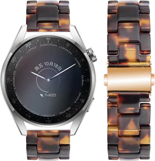 SEUER Watch Band, Resin Replacement Strap, 0.8 inches (20 mm), 0.9 inches (22 mm), Quick Release, Watch Strap, Lightweight, Sweat Resistant, Stainless Steel, Deployment Clasp, Easy to Install, 23 Colors Available
