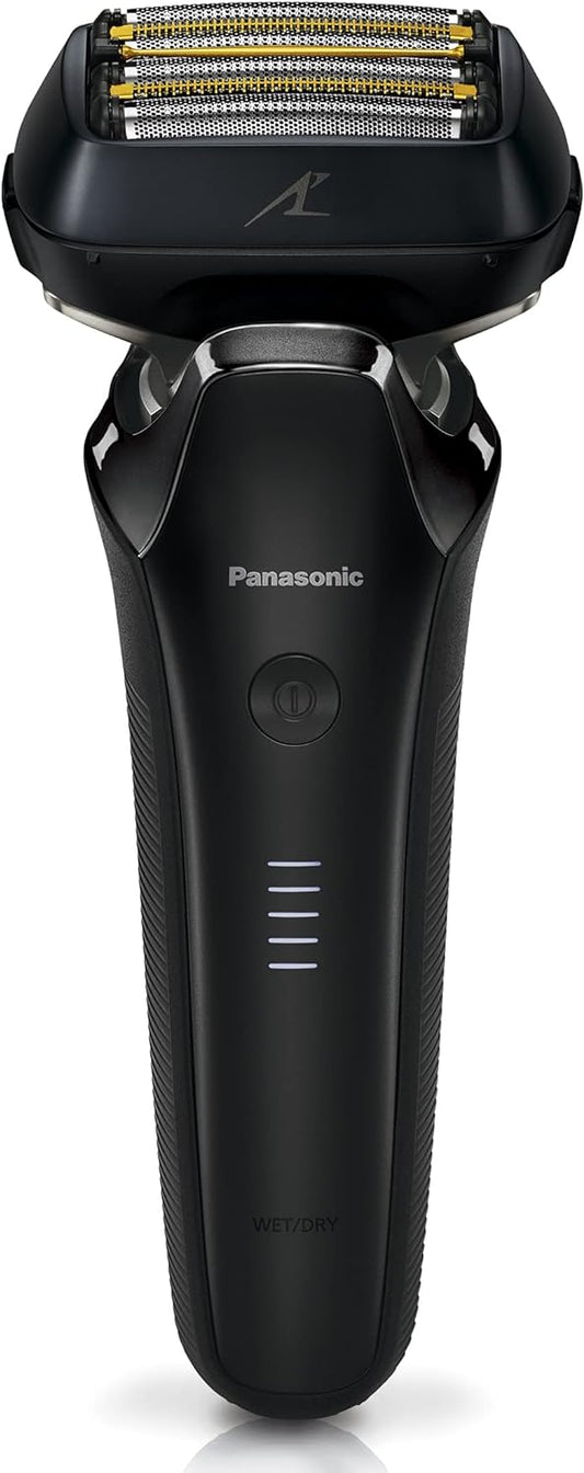 Panasonic ES-LS5A-K Lamdash Men's 6-Blade Shaver, Linear Motor, Craft Black