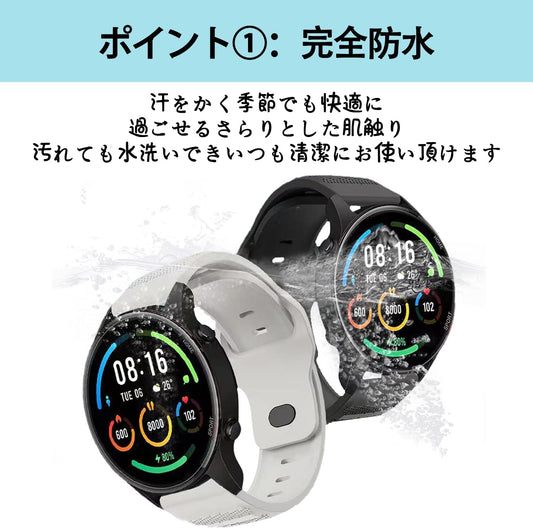 Silicone Watch Band 16mm 18mm 20mm 22mm Rubber Watch Strap Quick Release Smart Watch Replacement Strap with Replacement Tools and Instructions