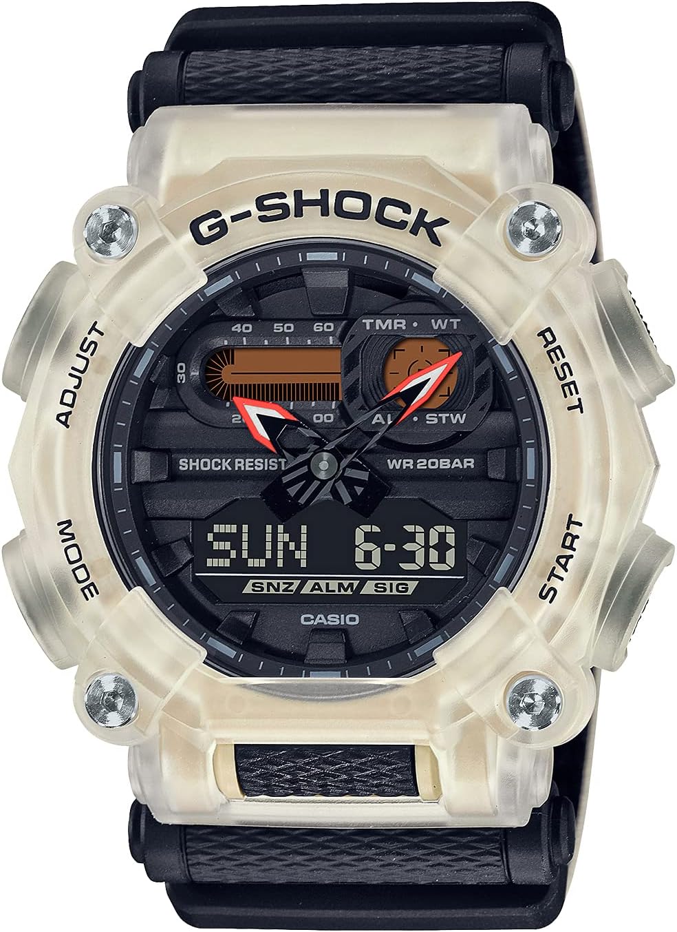 Casio G-Shock GA-900TS-4AJF Men's Watch, Black, Limited Edition / Beige x Orange, Cross Band