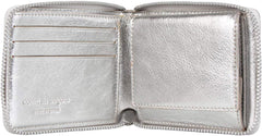 Comme des Garcons Wallet Bifold Round Zipper GOLD AND SILVER WALLET SA7100G Silver Parallel Import