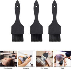 Frcolor Hair Dye Brush Hair Color Brush Hair Dye Comb Hair Dye Brush for Home Hairdresser DIY Professional Set of 3 (Black)