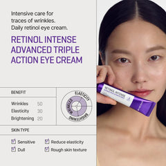 SOME BY MI Retinol Intensive Advanced Triple Action Eye Cream, 1.0 fl oz (30 ml), Eye Area, Wrinkles, Hari