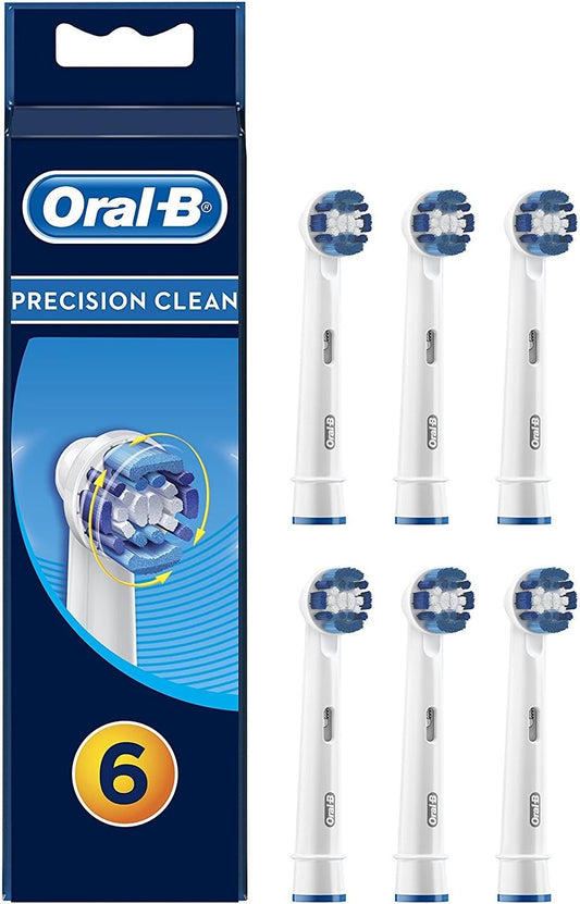 Braun Oral B EB20-6EL Replacement Brush, Basic / Precision Clean, 6 Pieces