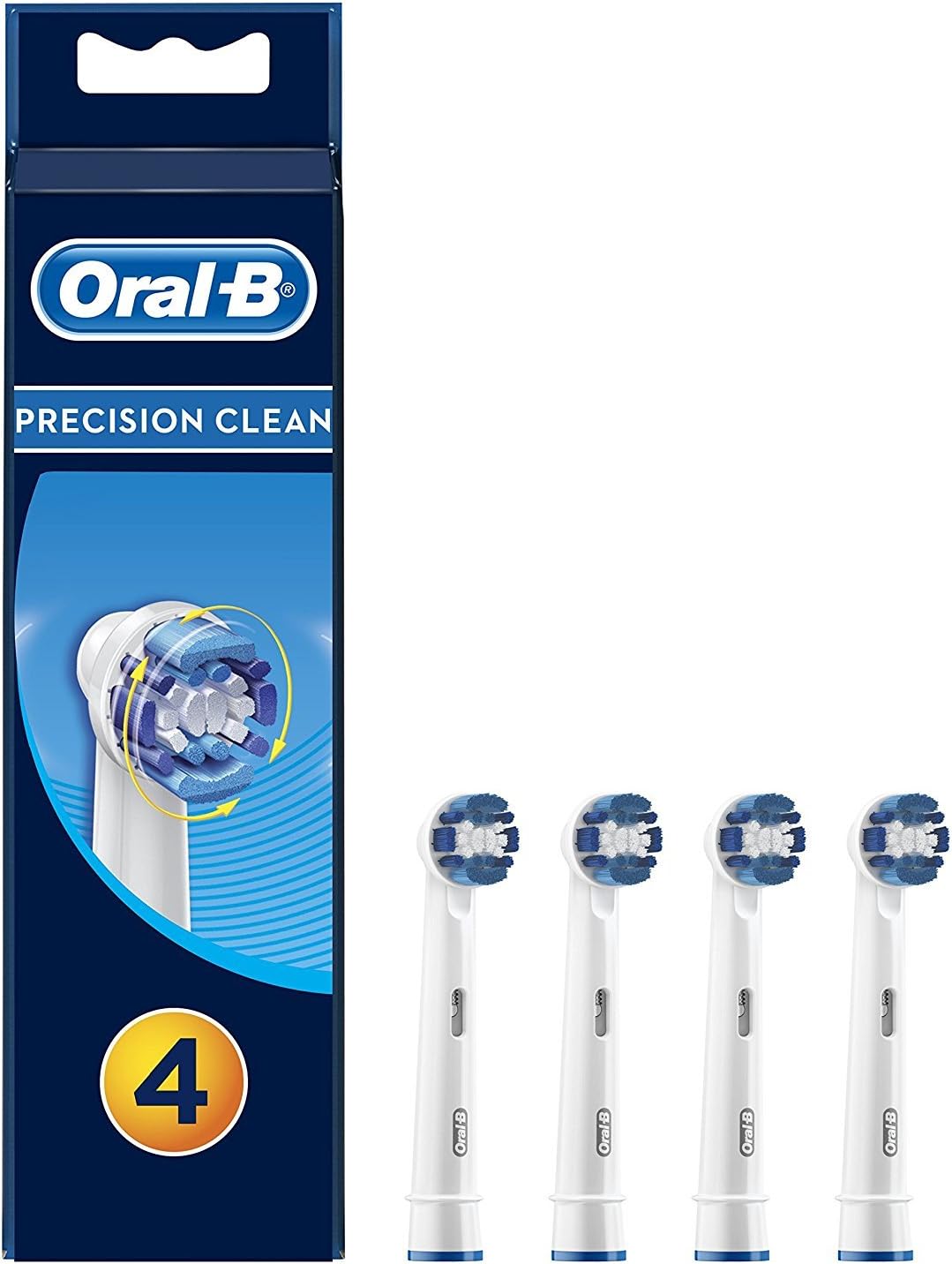 Braun Oral B EB20-4EL Replacement Brush, Basic / PRECISION CLEAN, 4 Pieces