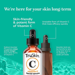 TruSkin Vitamin C Serum (For Face) - Skin Color, Eye Serum - Vitamin C, Hyaluronic Acid, Vitamin E, 30ml