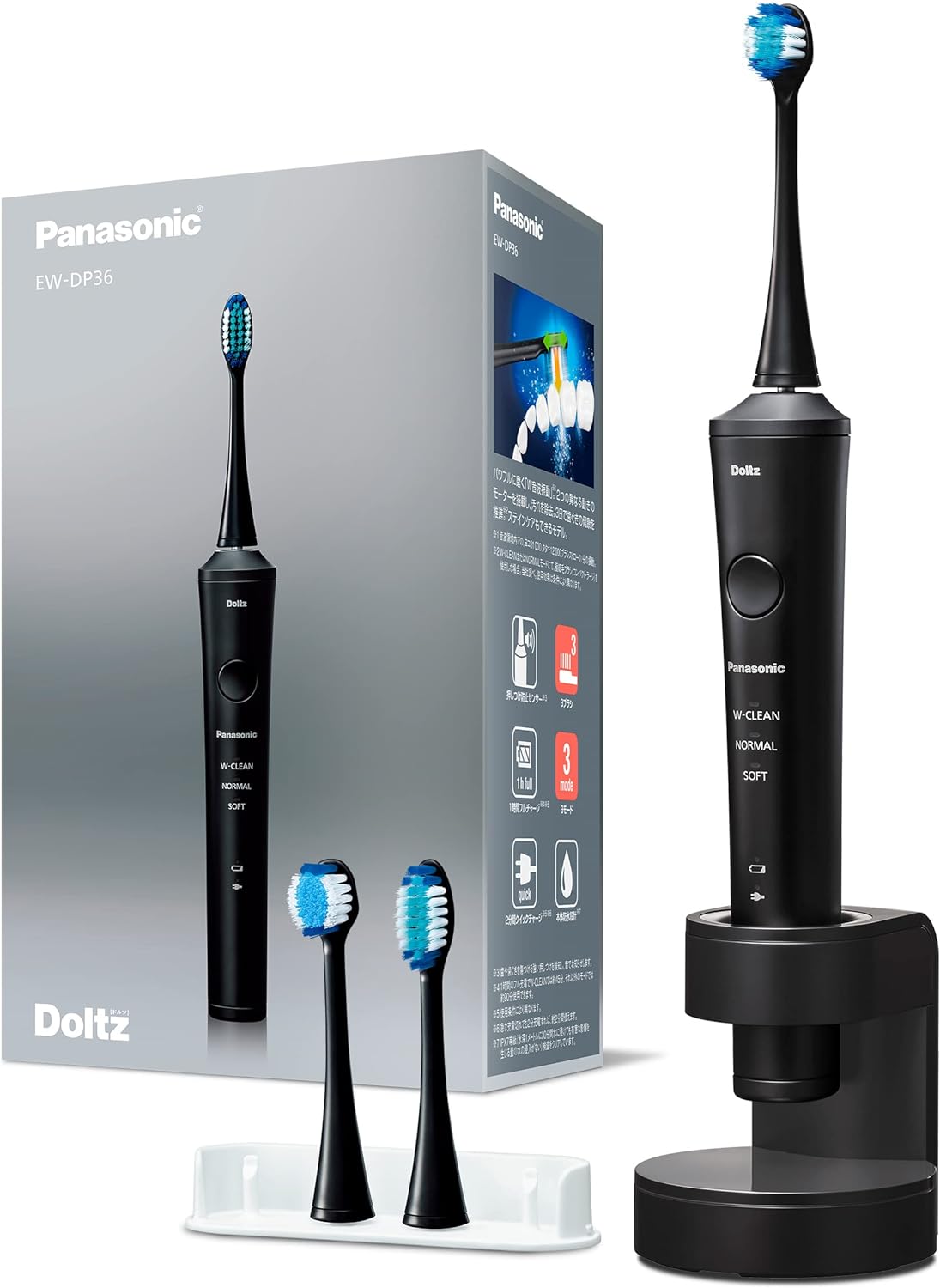 Panasonic EW-DP36-K Doltz Electric Toothbrush, High Grade Model, Black