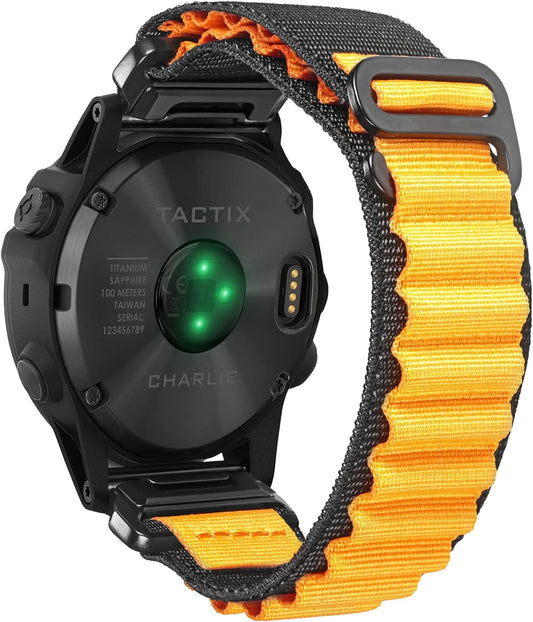 Garmin Belt, Garmin Band for Fēnix, Instinct, Tactix, Vivoactive, Approach, MARQ, Quatix, D2, Forerunner, Enduro Series, Upgraded Connectors, Garmin Quick Fit Vers 20/22/26mm