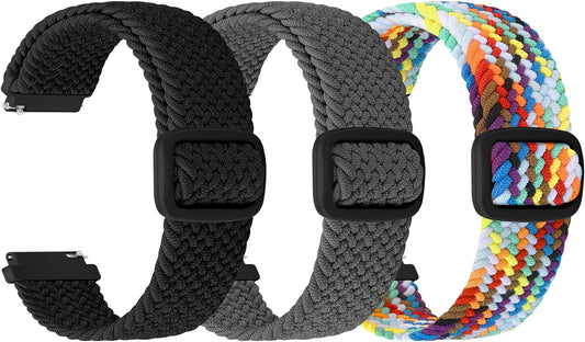 TumpCez Quick Release Watch Band, 20mm 22mm Watch Band Nylon Band, 20mm 22mm Comfortable Elastic Strap Stepless Adjustable Replacement Strap Replacement Band Sport Loop Lightweight Breathable Replacement Band