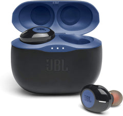 JBL Tune 125TWS True Wireless In-Ear Headphones - Pure Bass Sound, 32 Hours Battery Life, Bluetooth Fast Pairing, Comfortable, Wireless Calling, Music, Native Voice Assistant (Blue)