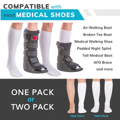 BraceAbility socks, foot support, compression socks, medical recovery, sleeping socks, men's, antibacterial and deodorizing (High-Top (Pack of 2))