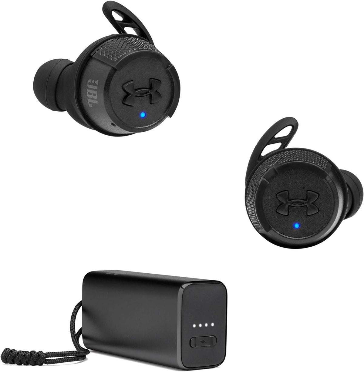 UA JBL FLASH X Fully Wireless Earphones, Up to 50 Hours, IPX7, Bluetooth Compatible, Under Armour, Talk Through Function, 2020 Model, Black/UAJBLFLASHXBLK