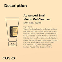 Advanced Snail Mucin Gel Cleanser 5.9 fl oz (150 ml) / Advanced Snail Mucin Gel Cleanser 5.9 fl oz (150 ml)