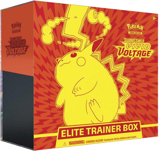 Pokemon Cards: Sword   Shield 4 Vivid Voltage Elite Pikachu Trainer Box Multi Color