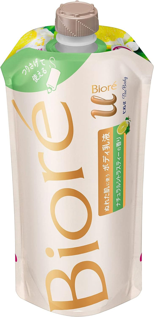 Bioreu The Body, For Wet Skin, Milky Lotion, Natural Citrus Tea Scent, Hanging Pack, 10.1 fl oz (300 ml), Body Cream, Refill