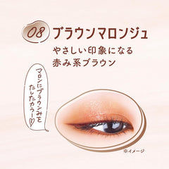 Canmake Lasting Liquid Liner, 08, Brown Maronge, 0.5 ml, Liquid Eyeliner, Extra Fine Brush, Quick Drying, Hot Water Off