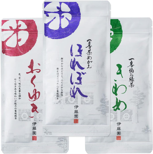 Itoen Specialty Store Official, Japanese Green Tea Leaf Tea (Love Okuyuki Kiwame), 2.8 oz (80 g) x 3 Types of Tea Assortment