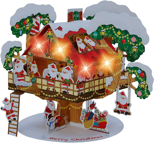 Sanrio Christmas Card Melody-Card Tree House WE WISH YOU A MERRY CHRISTMAS Greeting Card International Shipping JXPM 1-3 SANRIO 526851