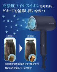 mode-A Hair Dryer, Negative Ion, Quick Drying, Large Airflow, Black