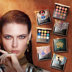 ZeeSea British Museum Egyptian Series Eyeshadow Palette (16 Colors), Palette 03: Cleopatra, 0.6 oz (18 g), White Peach Coral