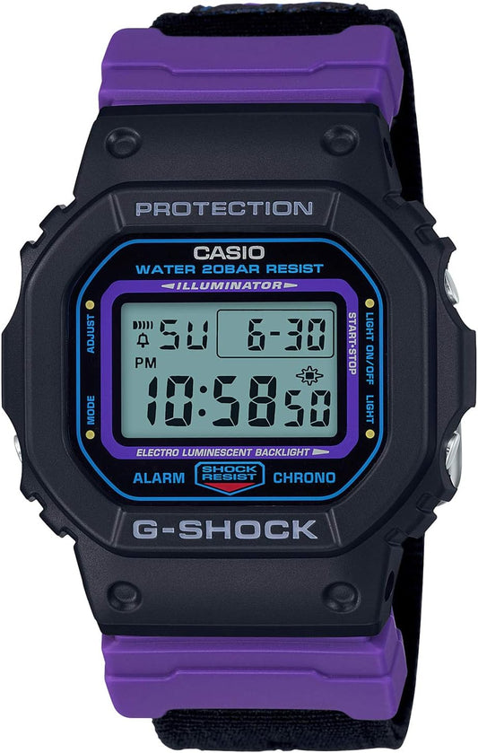 Casio DW-5600 Series Wristwatch, Limited Edition / Throwback 1990s (Box Set with Replacement Band), Watch with shock resistant construction, Throwback 1990s