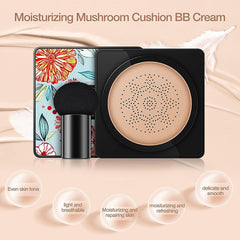 Moisturizing Mushroom Mushroom BB Cream, BB Cream Cushion, BB Skin Care BB Cream Foundation Cushion, Thick Moisturizing, Light and Soft Skin Friendly