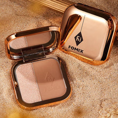 FOMIX Two-Color High Gloss and Contouring All-in-One Disc Brightening 3D Shadow Contouring Powder