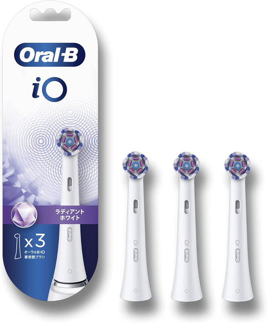 Braun Oral B iO Whitening Replacement Brush, Radiant White, Pack of 3, iO Exclusive