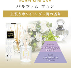 (Bulk Purchase) Sawaday Fragrance Stick Parfum Blanc 2.4 fl oz (70 ml) + Refill 2.4 fl oz (70 ml) Kobayashi Pharmaceutical Air Freshener for Rooms, Room Fragrance Diffuser, Reed Diffuser