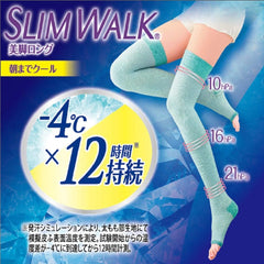 (Amazon.co.jp Exclusive) Women's Compression Spats, Slim Walk, Beautiful Legs, Nice Butt, Until Morning, Cool, Blue, S - M